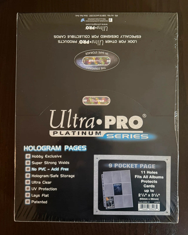 Ultra-Pro lot de 100 feuilles de classeur 9 cases Haute Qualité Platinium