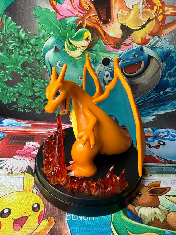 Figurine Porte-Carte Dracaufeu + Dracaufeu ex + Reptincel + Salamèche