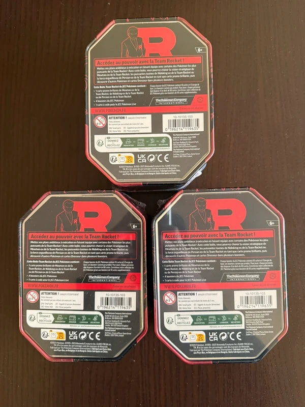 Lot des 3 Pokébox team rocket 2025 Neuf Scellé FR