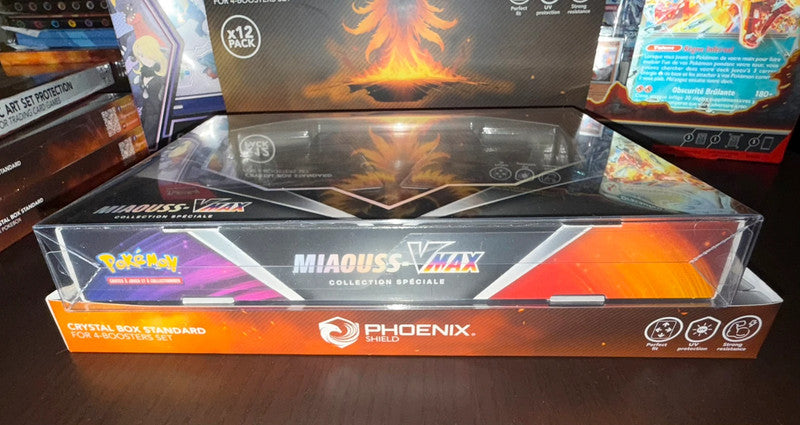Phoenix Shield - Boite de Rangement X 12 - Protection SOUPLE pour Coffret Standard 4 Boosters Pokémon