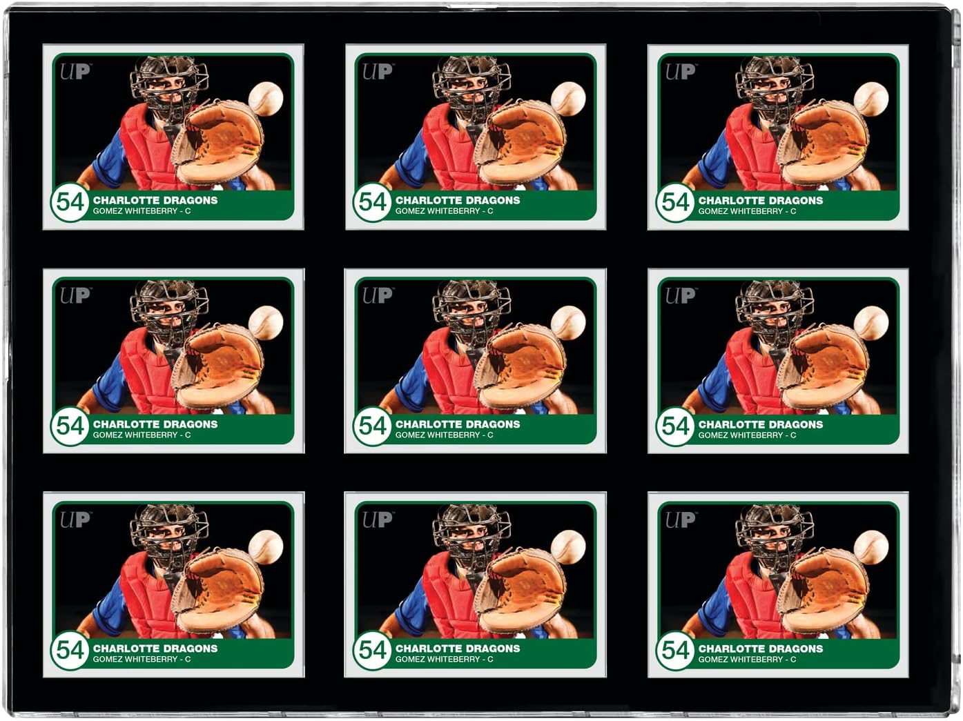 Ultra Pro - 35pt 9-Card Black Border UV One-Touch Magnetic Holder