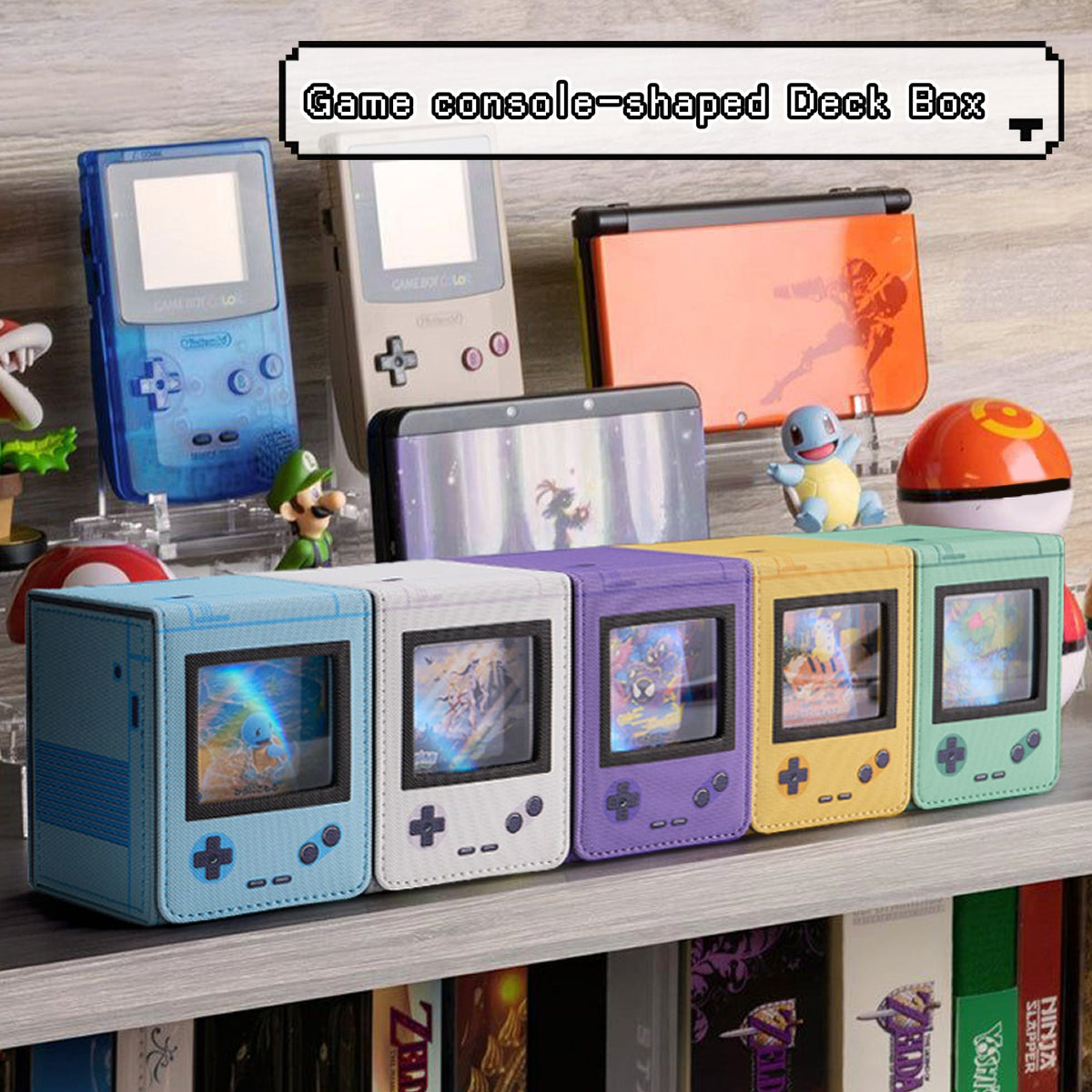 Venssu - Deck Box Avec Fenêtre - Retro Gaming Console - Violet