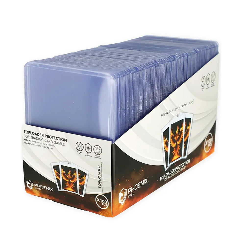 Lot de 100 toploaders 3x4" Clear Regular Phoenix Shield