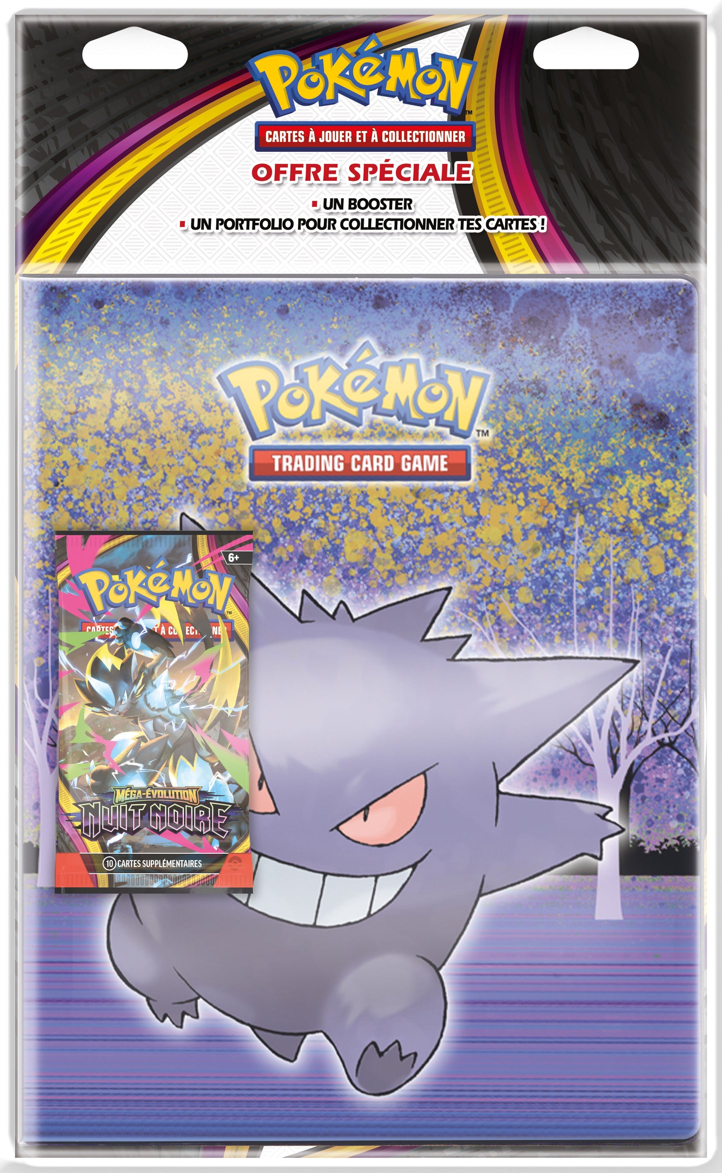 Portfolio Pokémon Ectoplasma + 1 Booster Nuit Noire