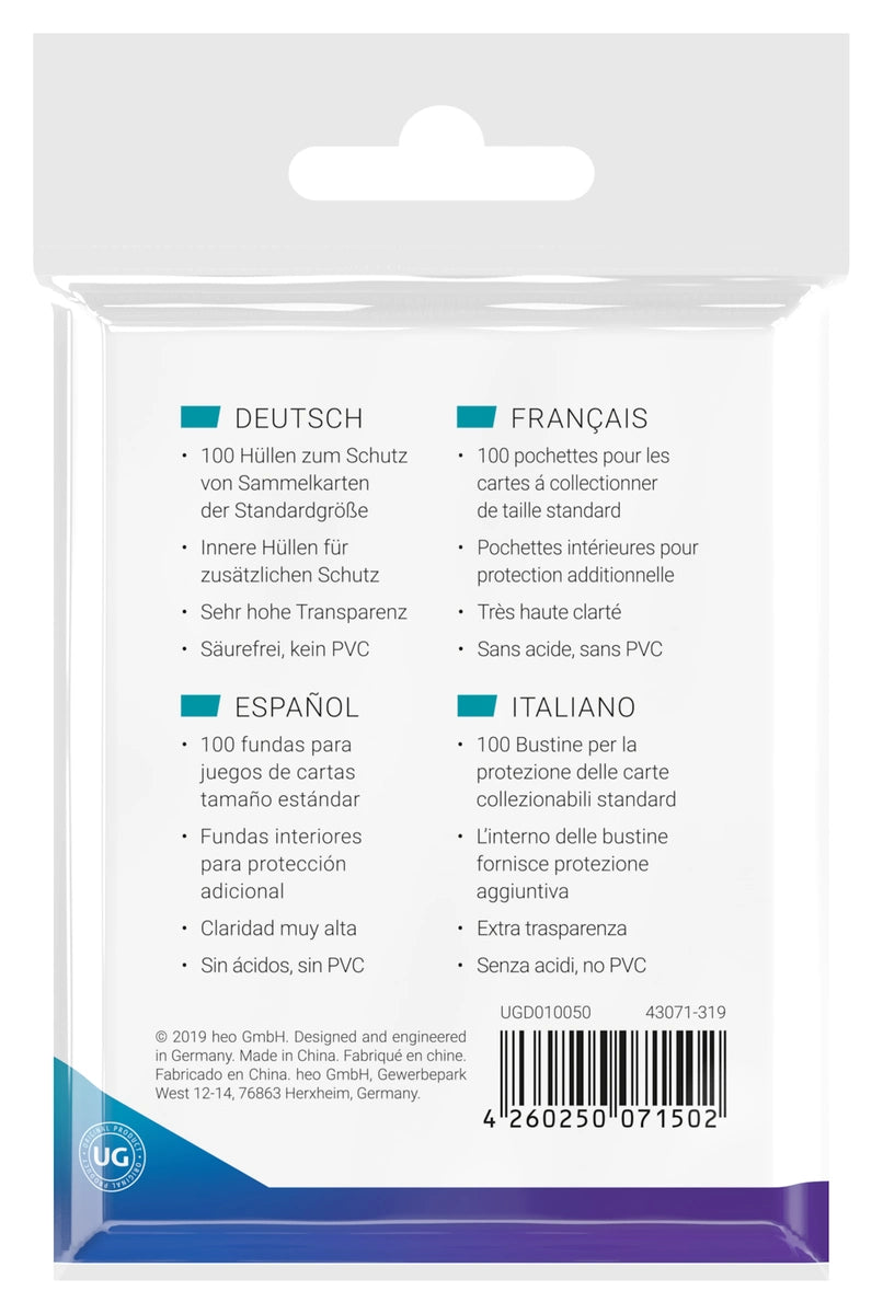 Sleeves - Ultimate Guard - 100 protège-cartes - Precise-Fit Transparent