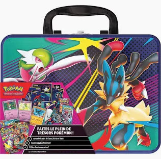 Coffret Pokémon 6 boosters Valisette Coffre aux Trésors 2025 - Tarsal, Kirlia et Riolu