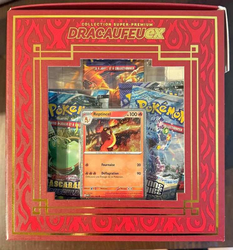 Coffret Pokémon 10 Boosters Collection Super-Premium Dracaufeu-ex