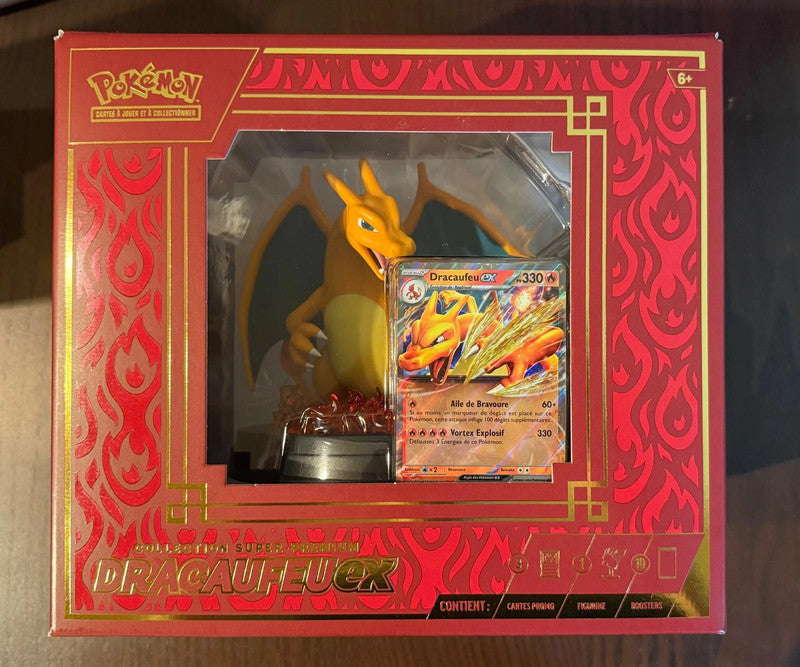 Coffret Pokémon 10 Boosters Collection Super-Premium Dracaufeu-ex