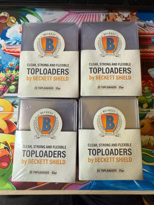 Lot de 4 x 25 Toploader (100) 35pt - Beckett Shield - Regular
