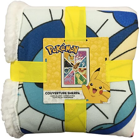 Plaid Pokémon Evoli et ses evolutions (evolitions) 150 x 100 cm