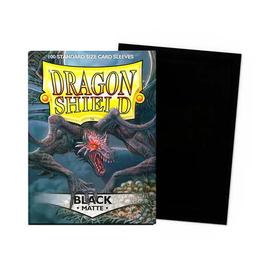 Dragon Shield Black Matte - 100 Sleeves Standard Noir