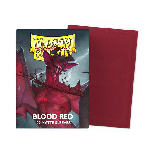 Dragon Shield Blood Red Matte - 100 Sleeves Standard Rouge Sang