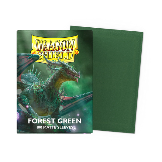 Dragon Shield Forest Green Matte - 100 Sleeves Standard Vert Forêt