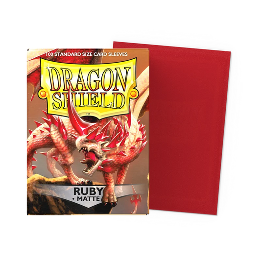 Dragon Shield Ruby Matte - 100 Sleeves Standard Rouge Rubis