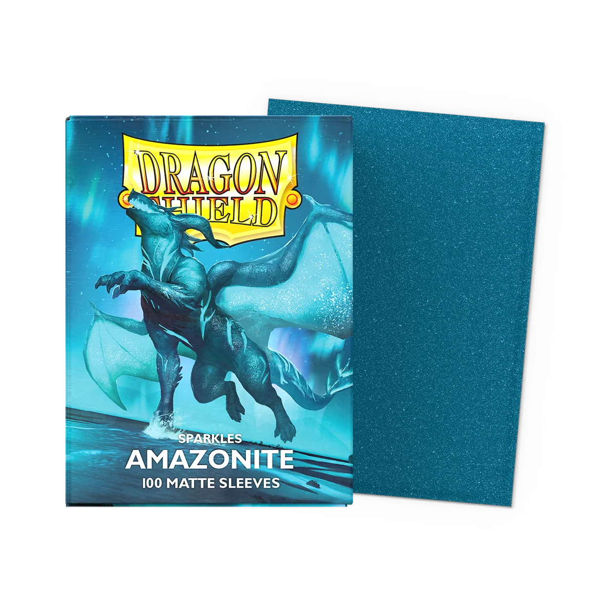 Dragon Shield Sparkle Serie Amazonite Matte - 100 Sleeves Standard Amazonite Serie Étincelante