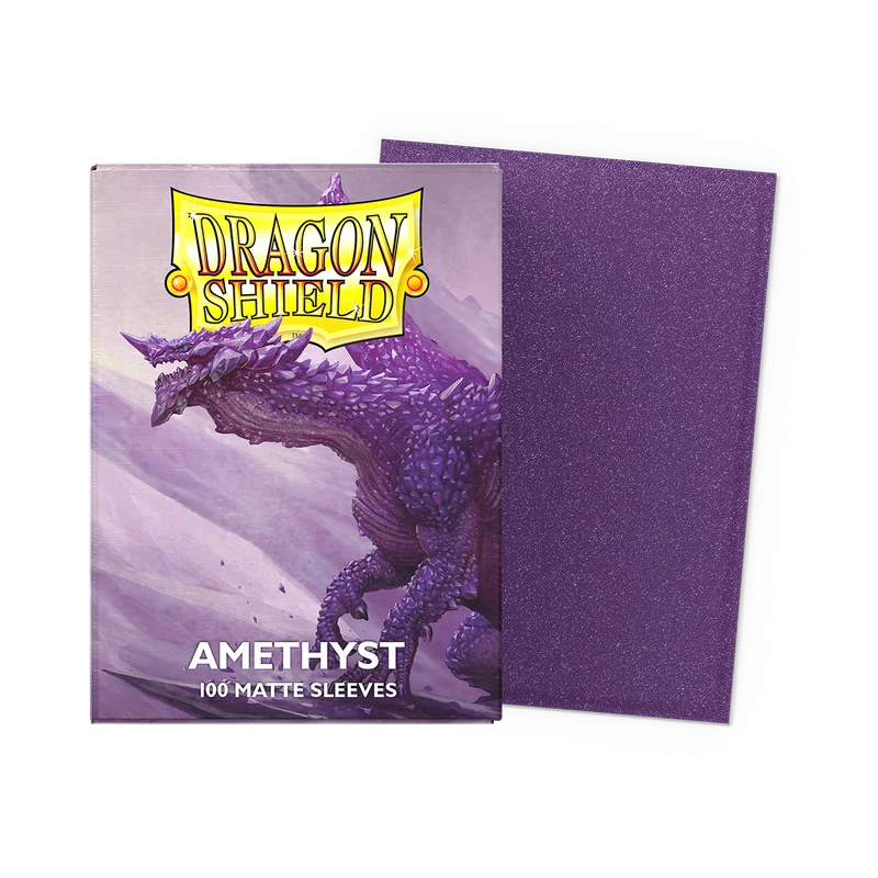 Dragon Shield Sparkle Serie Amethyst Matte - 100 Sleeves Standard Violet Améthyste Serie Étincelante