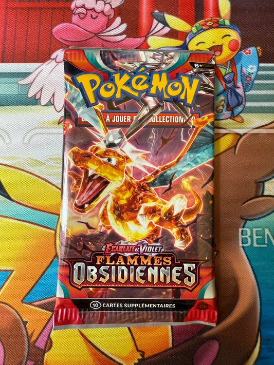 Booster scellé Flammes Obsidiennes Illustration Dracaufeu Téracristal