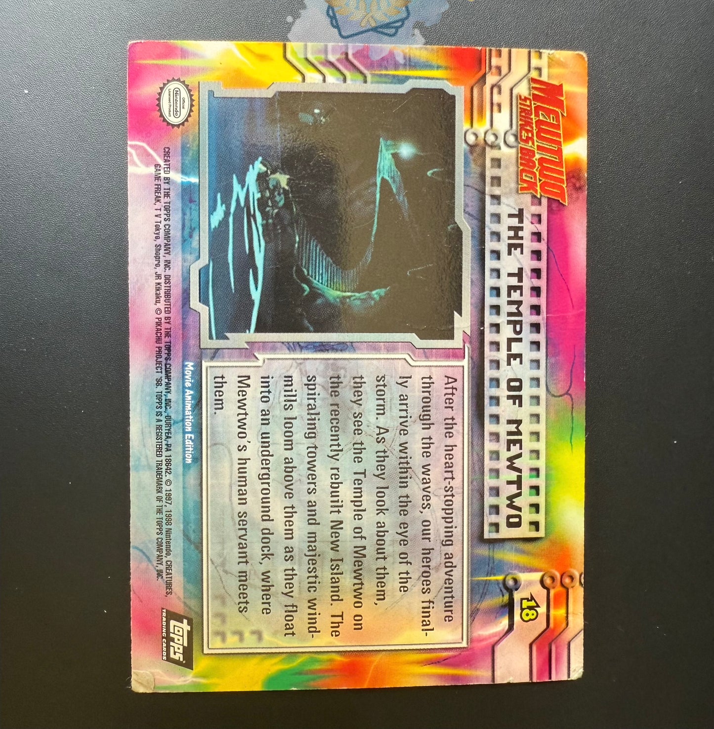The temple of Mewtwo Topps 18