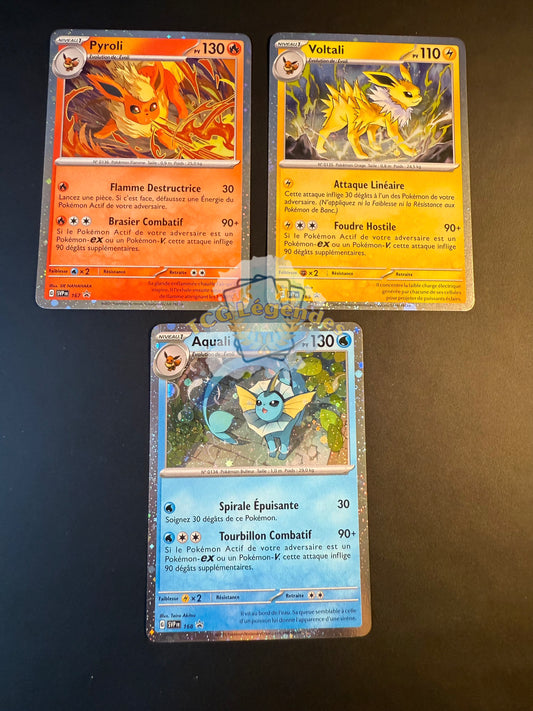Promo Tripack Evolutions Prismatiques Pyroli + Voltali + Aquali / SVP167 + SVP168 + SVP169