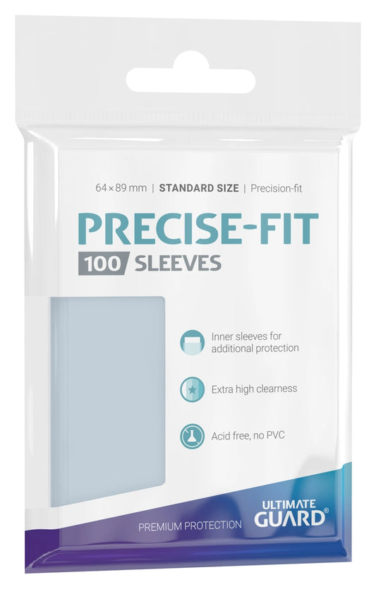 Sleeves - Ultimate Guard - 100 protège-cartes - Precise-Fit Transparent