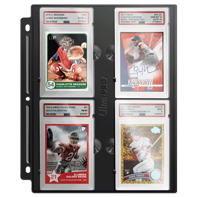 Ultra Pro - 1 Page Pour Cartes PSA - Noir