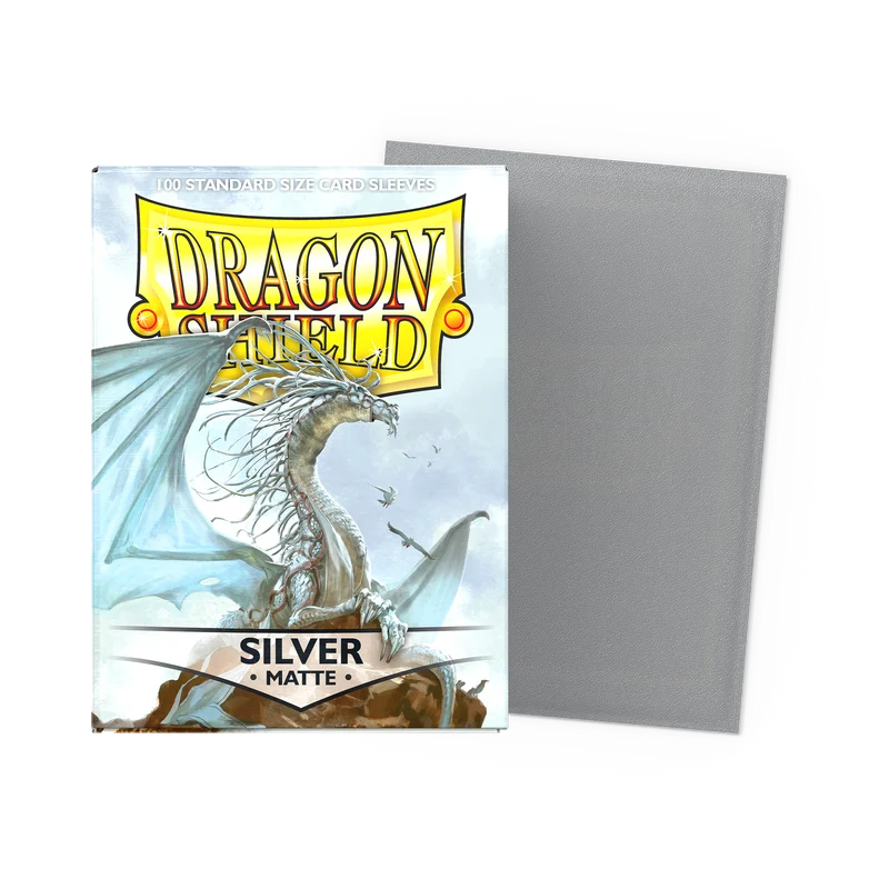 Dragon Shield Silver Matte - 100 Sleeves Standard Argent