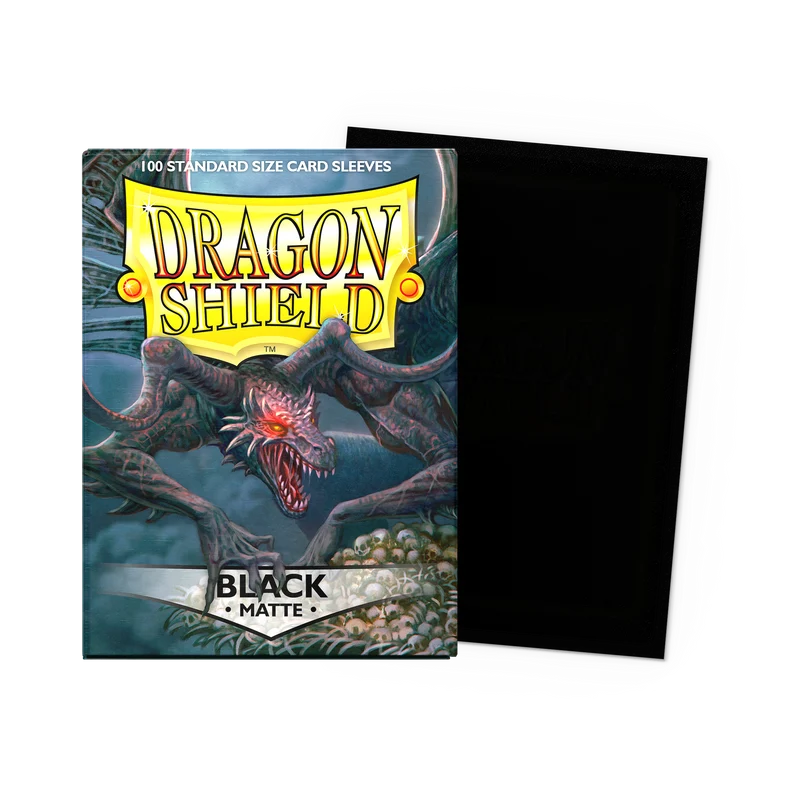 Dragon Shield Black Matte - 100 Sleeves Standard Noir