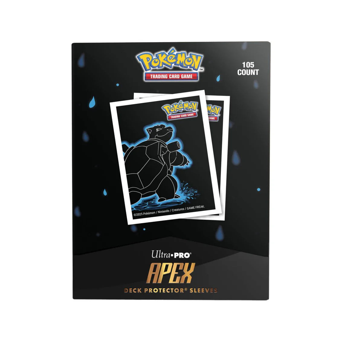 Ultra Pro - 105 protège-cartes standard APEX Pokémon - Neon Kanto : Tortank