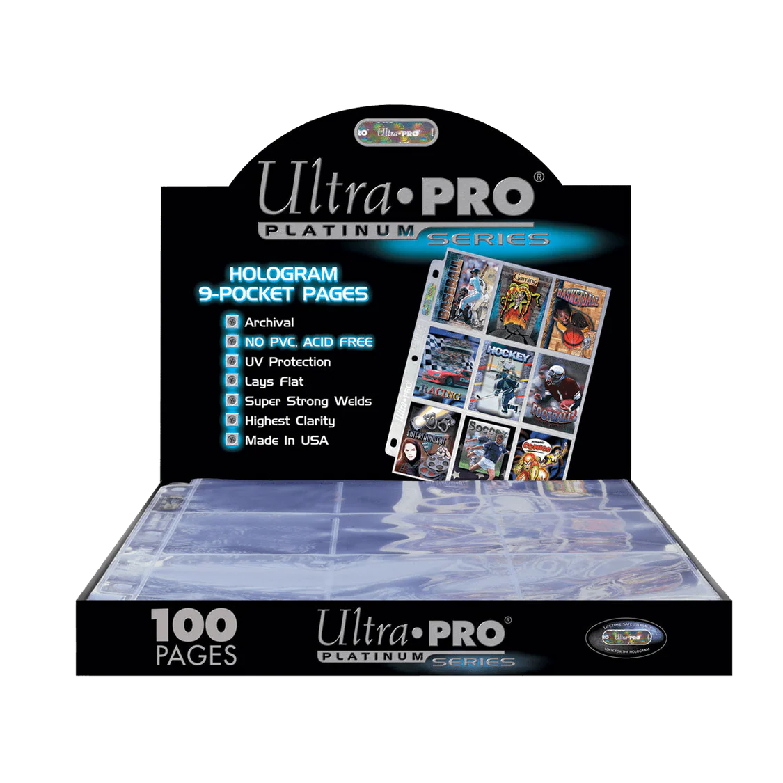 Ultra Pro - 100 feuilles de classeur : Platinum - 9 cases