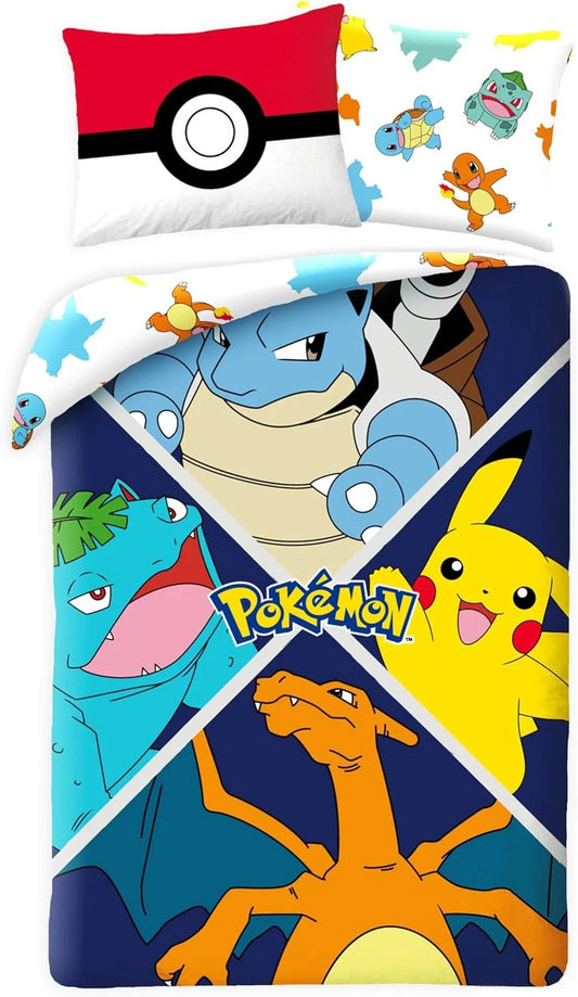 Pokemon - Parure de Lit Pikachu & Stade Final Starter 1G