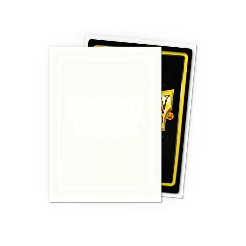 Dragon Shield White Matte - 100 Sleeves Standard Blanc