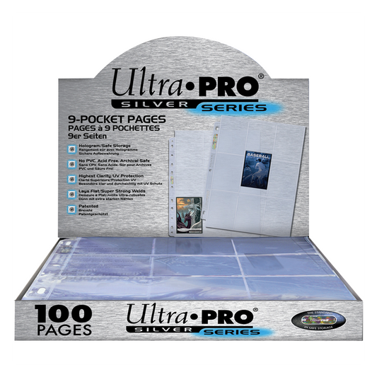 Ultra Pro - 100 feuilles de classeur : Silver - 11 trous - 9 cases standard