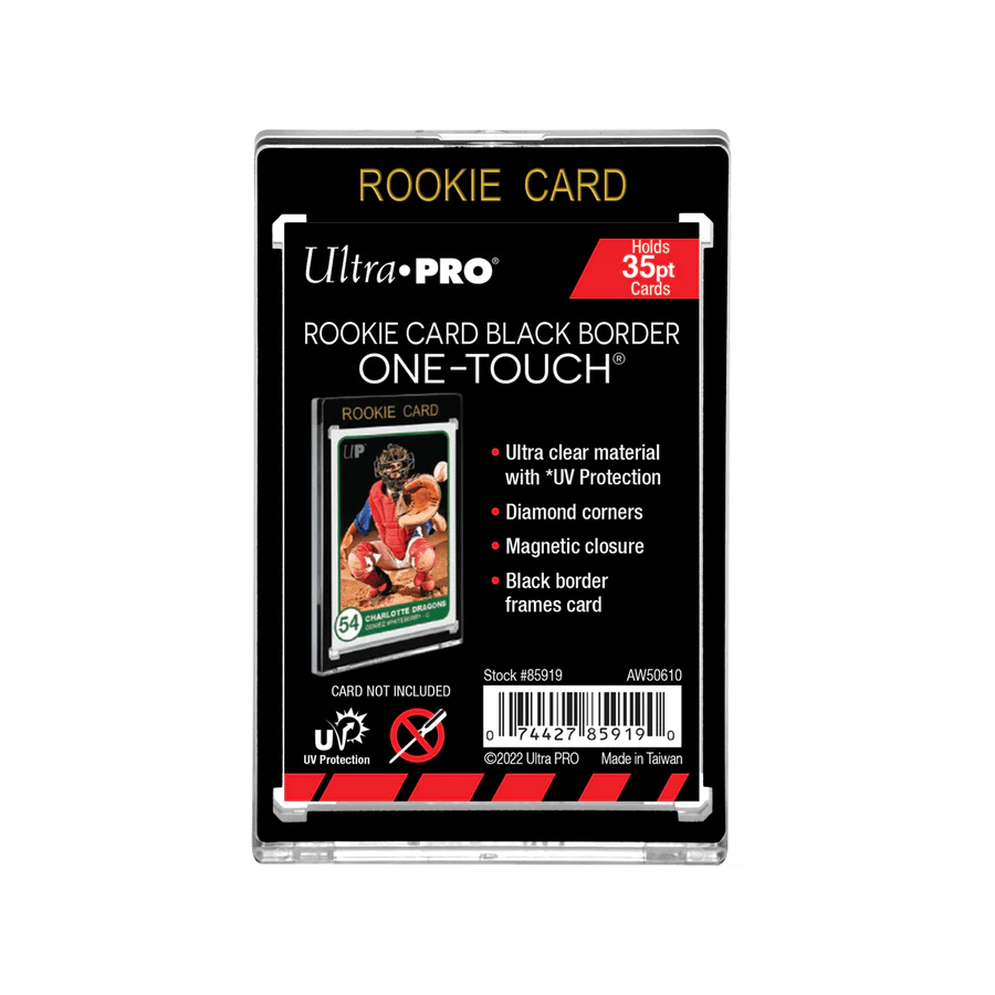 Ultra Pro - 35pt Rookie Black Border UV One-Touch Magnetic Holder